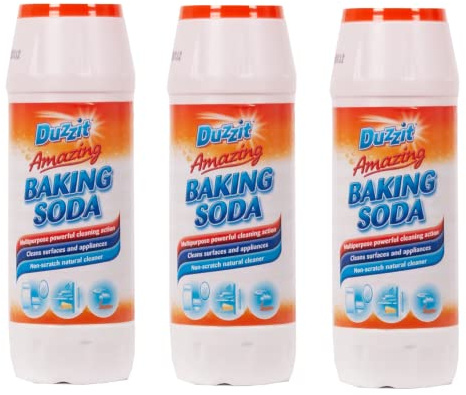 3 x Baking Soda Multipurpose Natural Cleaner Powerful Stain Remover Cleans Surfaces and Appliances Sinks Drains – 500g
