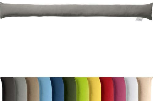 REDBEST Zugluftstopper - Türstopper - Windstopper - Luftzugstopper - Windschutz - für Fenster und Türen Serie Seattle - Premium-Qualität - mit Beschwerung - grau Größe 100x10 cm