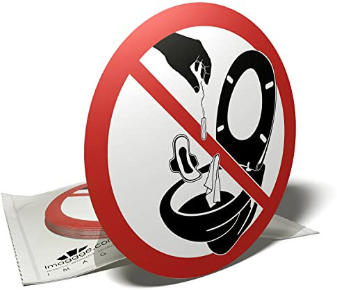 Aufkleber für Toilettenschüssel, Aufschrift Do not werfen, 20 runde Aufkleber, 9,5 cm