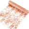 Tischläufer Glänzend 28cm x 10m, Tischdecken Rosegold Tischdeko Tischband Metallic Rolle für Geburtstag Hochzeit Weihnachten Taufe Party Dekoration