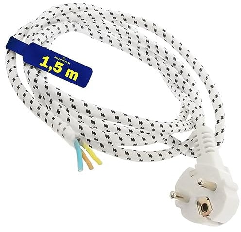 MONTERAL Universale Cavo Ferro da Stiro - Lunghezza 1,5 m - Garanzia di 10 Anni