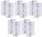 HANDLEZONE® Door Hinges 5 Pairs 76mm / 3 inch Ball Bearing, with Screws - Polished Chrome