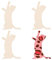 OLYCRAFT 4Pcs Unfinished Wood Pieces 14.8x10.9cm Cat Wood Pieces 2.3mm Thick Cat Cutout Unfinished Wood Undyed Wooden Cats Slices Blank Wooden Slices for DIY Crafts Wall Decoration Pendants