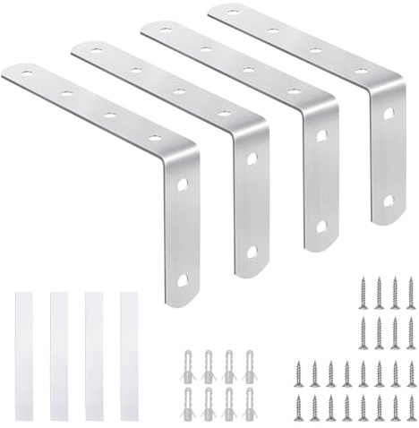 furniture anchors anti-tip baby proofing: Safety Straps Kit for Dresser Secure 400 lbs Bookcase to Wall Cabinet Wall Anchor 4 Pack