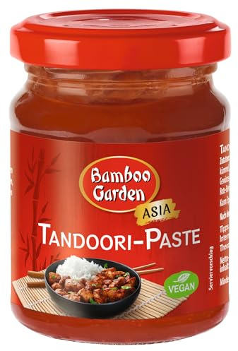 Bamboo Garden - Currypaste Tandoori | 125 g im Glas | Mild-würziger Geschmack für Currygerichte und zum Marinieren von Fleisch