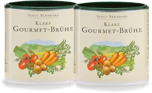 Sanct Bernhard Klare Gourmet-Brühe rein pflanzlich & ohne Geschmacksverstärker | 2x 340 g
