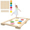 SUBTLETY Juego de barras de equilibrio de madera, piedras apilables con tablas de equilibrio, tabla de equilibrio para niños de 3 a 7 años, juguetes para interiores y exteriores