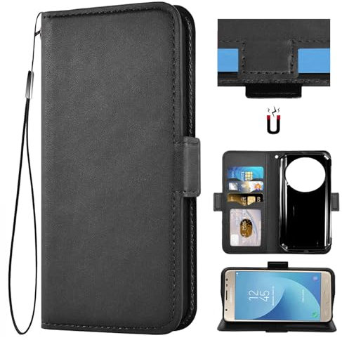 Auotu Cuir PU Coque Flip Bookstyle Magnétique Housse Étui Cover Case pour Doogee V30 Pro/Doogee V31 GT/DOOGEE S118 Pro Smartphone (Noir)