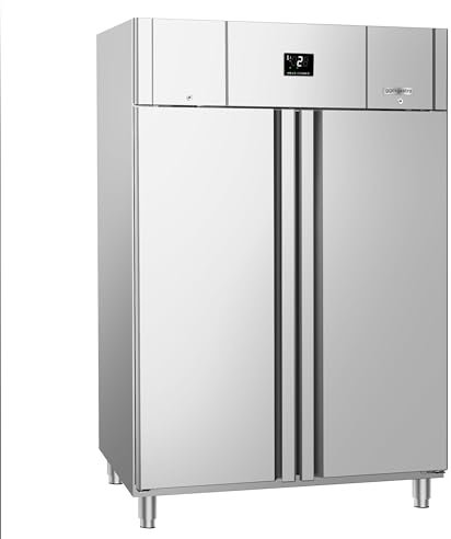 GGM Gastro | KC1200ND | Kühlschrank Edelstahl PREMIUM - GN 2/1-1200 Liter - mit 2 Türen