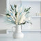N&T NETING Pampas Gras Dekor-101Pcs Natürliche Navy Blau Pampas Weiß Pampas Gras Blau Hase Schwänze Eukalyptus Apfelblätter Getrocknete Blumen für Home Decor Hochzeit Boho Dekor (17.5 Zoll)