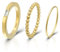 Joacii 18K Vergoldet Stapeln Eheringe Ringe Einfaches Gold Ringe Set für Frauen Comfort Fit Größe 7