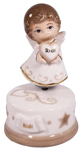 Spieluhr Engel aus Porzellan, Gastgeschenk, H 13 cm