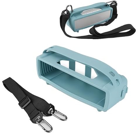 ZLiT Coque de protection antidérapante en silicone pour haut-parleur portable Bose SoundLink Mini II Bleu