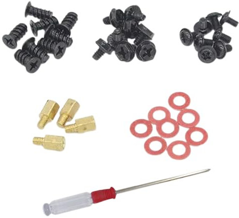 FOLODA Juego surtido de separadores de placa base de tornillos de computadora para discos duros, carcasa de computadora, fuerte resistencia a la oxidación, buena oxidación