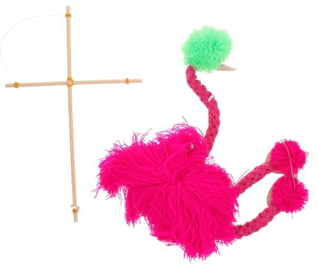 ERINGOGO Ostrich Marionette Puppe Plüschtiere Interaktive Marionette Für Leuchtendem Rosarot Fördert Die Fingerfertigkeit Eltern-Beziehung Für Aufführungen Und Spielspaß Zu Hause