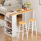 SogesHome Bartisch Esstisch Set mit 2 Stuhlen Küche Esstisch mit 3 Ablagefächern Konsole für den Korridor Esszimmer Wohnzimmer 91 x 49,5 x 91 cm