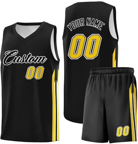 Personalisierte Basketball Trikot 2 Teiliges Set mit Jersey Shirt und Shorts für Herren/Damen/Jungen/Kinder Handball Deutschland 2024 Sportshirt Herren Kurzarm Adventskalender Kinder