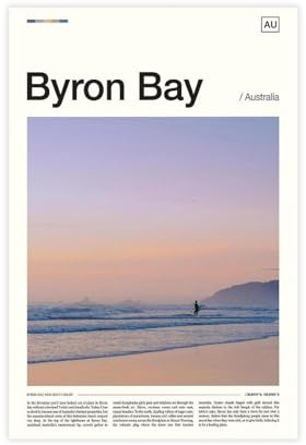 Byron Bay Foto Australien Leinwand Poster Schlafzimmer Dekor Landschaft Büro Zimmer Dekor Geschenk 40 x 60 cm