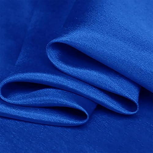 100% Maulbeerseide Seidenstoff 114 Cm Breit Satinstoff Meterware zum Nähen Kleiderfutter Basteln Dekoration Drapieren Tanzbekleidung Hochzeit Basteln Stoffmaterial (Color:Saphir)