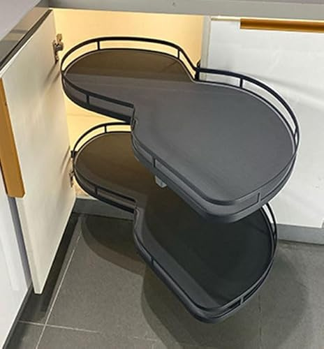 TYYCKJ Verstellbarer Eckauszug für Küchenschränke mit Ecklösung und Soft-Close-Gewürzregal; Öffnungsmechanismus Links und rechts; 900 mm Höhe für maximale Effizienz.