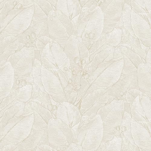 CiCiwind Self Adhesive Wallpaper 44CM×3M Beige Floral Contact Paper Peel and Stick Wallpaper Waterproof Sticky Back Plastic Removable Vinyl Wrap Leaf Stick on Wallpaper for Wall Cabinet Decor