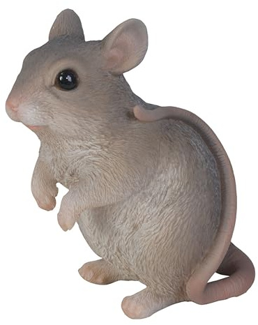 HotAnt Gartendeko - Graue Maus Tierfigur - Handbemalt, Frosthart - Garten Zubehör, Deko Draußen