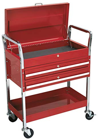 Sealey Cx1042D Trolley 2-Level Heavy-Duty With Lockable Top And 2 Drawers