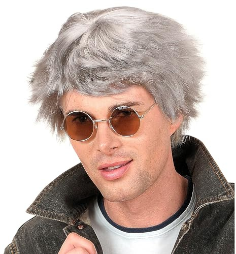 W WIDMANN MILANO Party Fashion, moderne graue Kurzperücke für Herren, optimaler Komfort, pflegeleicht, vielseitig einsetzbar, sorgfältige Verpackung Ideal für alle Anlässe