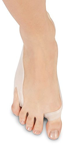 SOLES Gel Bunion Kissen und Zehen Separator mit Schiene - Big Toe Haarglätter Hilfen entlasten Fußschmerz - hypoallergenem Silikon - Einheitsgroße