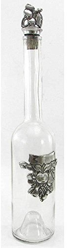 Cavagnini Bottiglia in Vetro soffiato e Peltro per Grappa con Frutta
