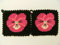 1 Paar Topflappen Stiefmütterchen, gehäkelt Handarbeit Blume Blumen