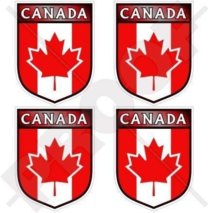 KANADA Kanadischer Commonwealth Schild 50mm Auto & Motorrad Aufkleber, x4 Vinyl Stickers