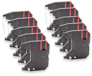 vhbw 10x Farbband Schriftband kompatibel mit Brother AX24, AX-24, AX25, AX-25, AX250 Nadeldrucker, Bondrucker - Carbonband Schwarz