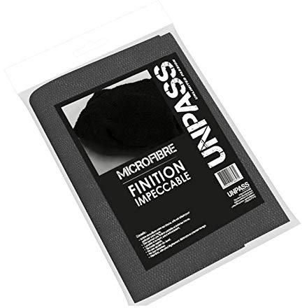 Unpass Microfibre de Finition en Sachet, 420g/m2, Noir