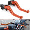 JFG RACING Motorrad Bremshebel,Einstellbarer Hebel CNC Aluminium für RC125 2014-2021 RC200 2014-2016 RC390 2013-2021 Orange