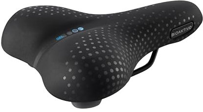Selle San Marco Unisex – Adults Bioactive Trekking Gel Saddle, Black Suede, L
