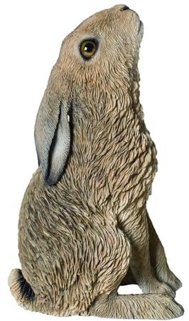 M.E.G Cards & Gifts Vivid Arts - Small Real Life Moon Gazing Hare Home or Garden Decoration (XRL-HR01-D)