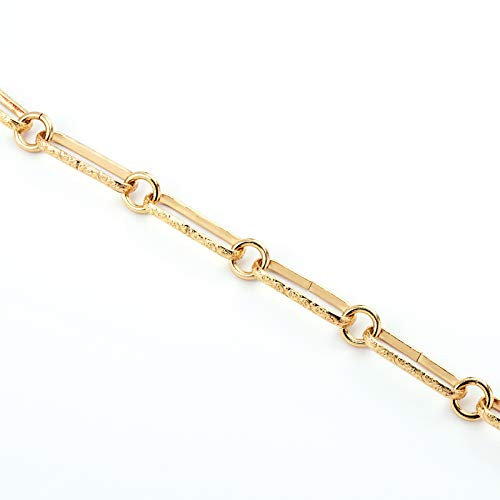 1m Lampenkette aus Messing Leuchtenkette Dekorative Zier-Kette für Kronleuchter Luster Lüster (gold)