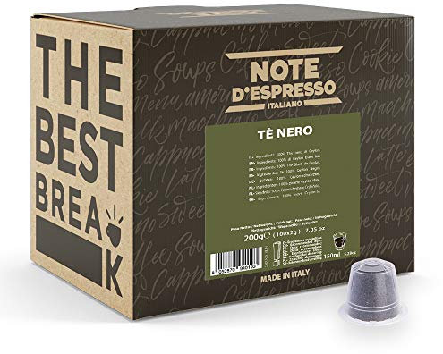Note d'Espresso - Thé Noir - Capsules Exclusivement Compatible avec les Machines NESPRESSO* - 100 x 2 g