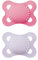 MAM Original Schnuller im 2er-Set, zahnfreundlicher Baby Schnuller aus nachhaltigen & bio-erneuerbaren Materialien, Sauger aus MAM SkinSoft Silikon, mit Schnullerbox, 0-6 Monate, pink/lila