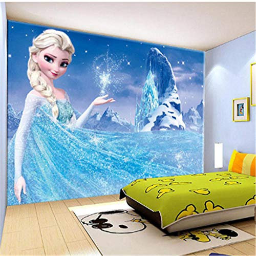 Papier peint mural - Motif : Reine des neiges - Pour chambre d'enfant ou salon - Fond de café - Motif princesse