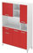 ECO Buffet de cuisine L 120 cm - Rouge mat