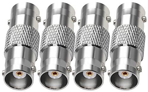 TUOLNK BNC Female to Female Coax Connector RF Coaxial Adapter for CCTV Security Camera Radio Extension Cable 4pcs