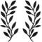 Zhengmy 2 Pieces Metal Tree Leaf Wall Decor Vine Olive Branch Leaf Wall Art Wrought Iron Scroll Above The Bed, Living Room, Outdoor Decoration (Black)