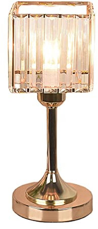 Mengjay Nordic LED Kleine Tischlampe Nachttischlampe, Kristall Tischlampe, E27 Sockel Dekorative Tisch Stehleuchten, Nachtlampe, Tischlampen für Schlafzimmer, Bar/KTV, Wohnzimmer, Esszimmer (B)
