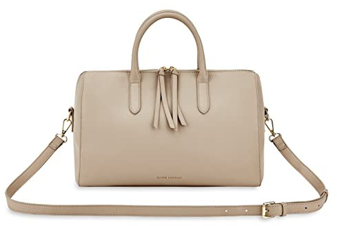 Katie Loxton Isla Damen-Handtasche, mittelgroß, veganes Leder, verstellbarer Riemen, Crossbody-Tragegriff, Taupe, taupe