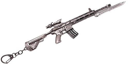 chichengnian Game Keychain Weapon Gun Model Metal Pendant Key Chain Fashion Chaveiro Bag Car Key Holders Toys Gun Keychains For Kids Men Jewelry (M416)