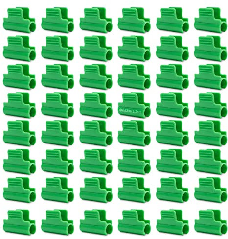 Modixun Lot de 48 Clips de Serrage pour Serre, Filet de Protection et d'Ombrage, Arceaux de Jardin, Tunnel de Culture, Cadre de Support, 11 mm