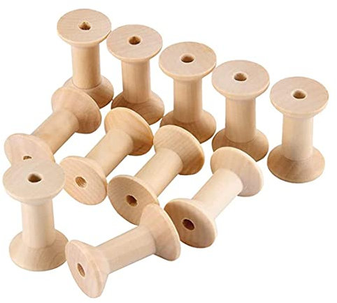 Leere Fadenspulen aus Holz, große unlackierte Holzspulen, Drahtweberei Spulen für Kunst, Handwerk, Schnurrolle