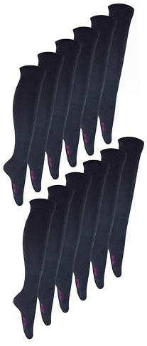 12 Pair Multipack Kids Knee High Bamboo Socks | Sock Snob | Soft & Breathable Long School Socks